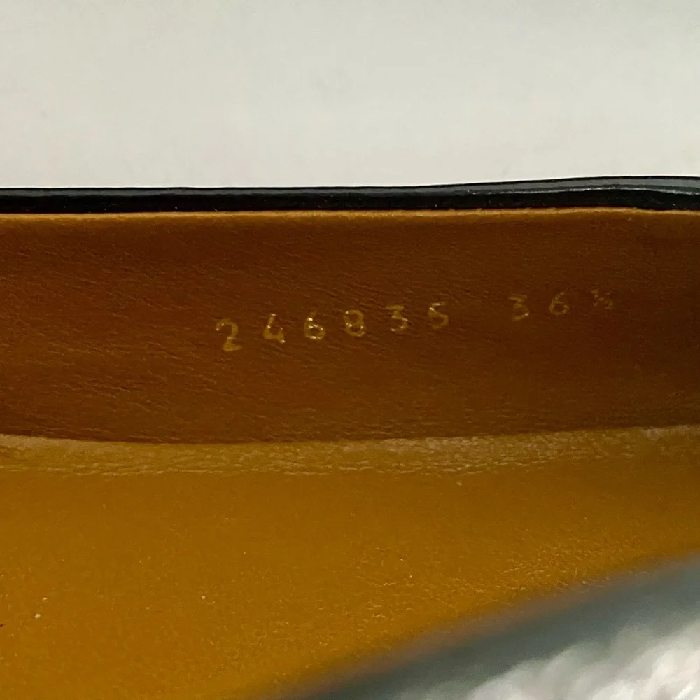 GUCCI Black Patent Leather Horsebit Embroidered Ballet Flats - Picture 10 of 14